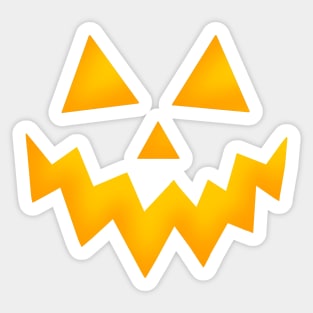 Halloween Glowing Pumpkin Face Jack o Lantern Sticker